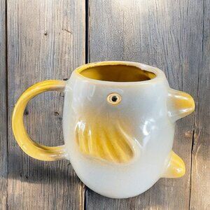 Pacífica Big Mouth Elephant Mug Cup with Feet Ceramic Coffee Mug Cup Whimsical